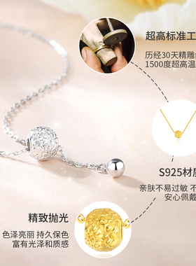 S925银碎碎冰项链女项饰