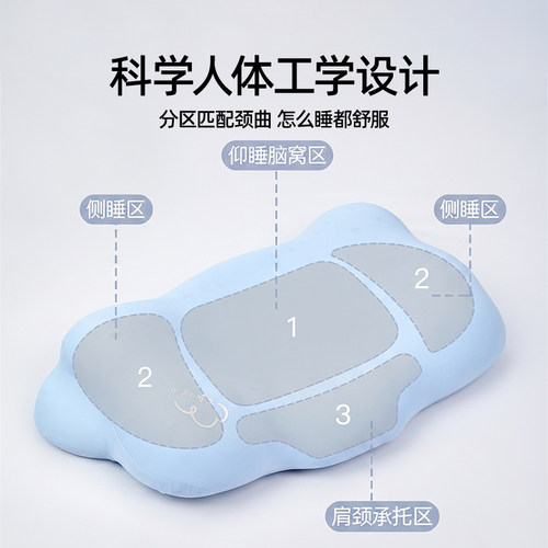 婧麒儿童记忆棉枕头6到12岁2026新款宝宝护颈椎助睡眠觉专用枕芯 - 图2