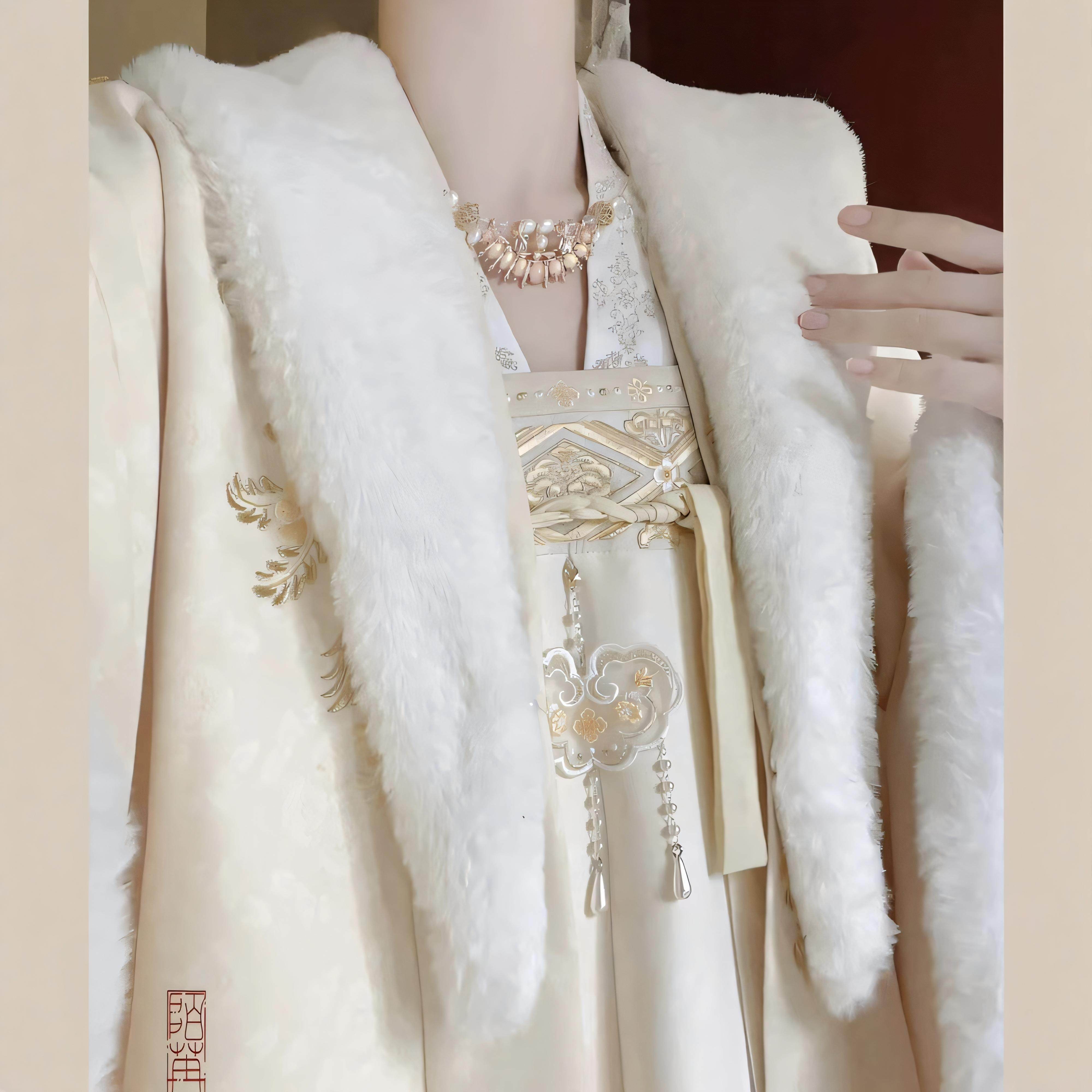 原创汉服女【蓦回首】唐制加绒加厚齐胸襦裙连帽大袖衫套装冬季款,淘宝优惠券,粉丝福利购,淘宝优惠卷