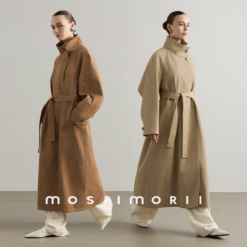 MOSIIMORII【沙丘】秋季伞摆风衣女2026新款高级超好看外套大衣 秋秋新款实拍商品图
