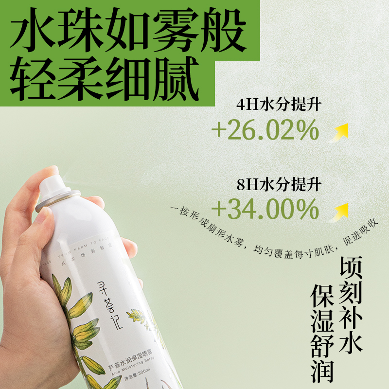 寻荟记芦荟喷补水雾深层保湿舒缓爽肤水湿敷护肤官方正品男女学生