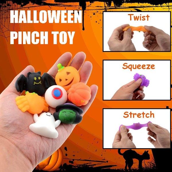 新品1pcs Random Decompress Halloween Pinch Music Toy Soft-图1