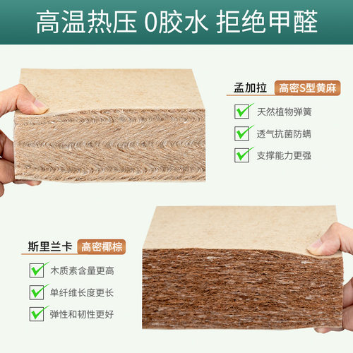菲欧宫学生宿舍床垫单人租房专用可折叠大学生住校黄麻床垫90*200 - 图1