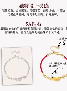 MITHAOL锦鲤衔福手链女款轻奢小众精致高级感本命年红手绳礼物女