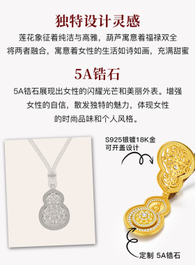 MITHAOL古法好运莲莲葫芦项链女轻奢小众新中式可开盖福禄毛衣链