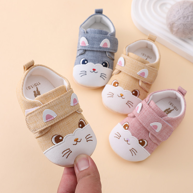 春秋新款软底婴儿学步鞋0-1岁防滑不掉3-6-9个月男女宝宝新生儿鞋