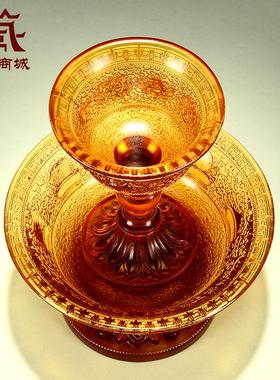 琉璃护发杯供杯用品供具供水杯用品杯八吉祥桌面摆件