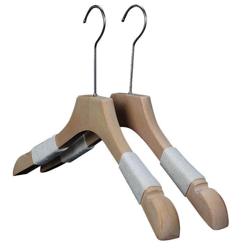 手工绑捆棉麻绳防滑服装店男女装原木色实木衣架撑挂展示LOGO定制,淘宝优惠券,粉丝福利购,淘宝优惠卷