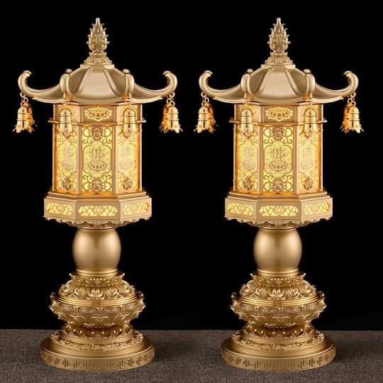 Nuevo modelo extremadamente rápido para lámpara Buddha G. Lámpara de loto frente a Buda. Salón del templo. Lámpara cambiante. Entrada al pasillo. Lámpara familiar de hadas. Dios de la riqueza. Manera afortunada.