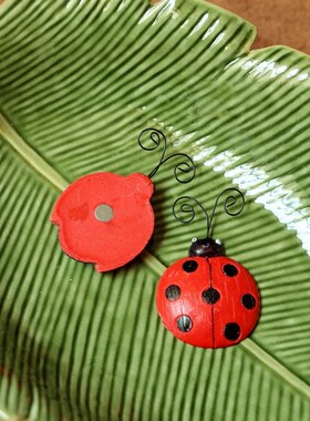 极速美式乡村复古七星瓢虫v冰箱磁性装饰贴餐厅厨房玄关家居饰品