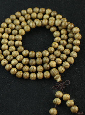 极速原木原色e沉香手串108颗8mm加里曼丹老料沉香木佛珠男女情侣