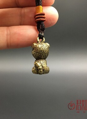 新品实心黄铜小猫迷你摆件仿古铜可爱造K型小猫咪挂件小铜猫动物