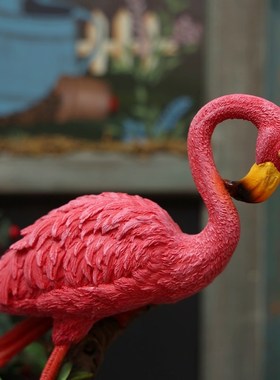 极速北欧ins火烈鸟树脂送礼摆A件餐厅橱窗酒门店艺术模型家居卧室