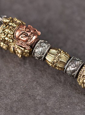 极速黄铜藏式三面普巴金刚橛降魔杵藏传法器配饰男士随Z身吊坠护