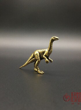 新品实心黄铜小恐龙摆件全铜迷你原E始动物铜恐龙袖珍侏罗纪动物