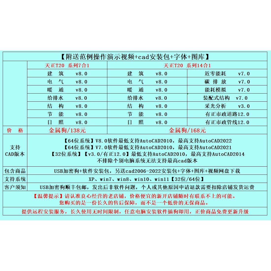 天正t20t30电气+新版+给排水+日照+结构+节能软件加密狗2022建筑 - 图0