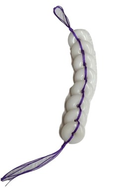 速发八白玉串金线穿白色绿色咖啡紫黑色绳穿八白玉平安扣汽车挂件