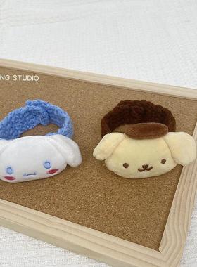 ins自制毛线蓝色大耳狗手环卡通玉桂狗绑绳美乐蒂创意学生情侣