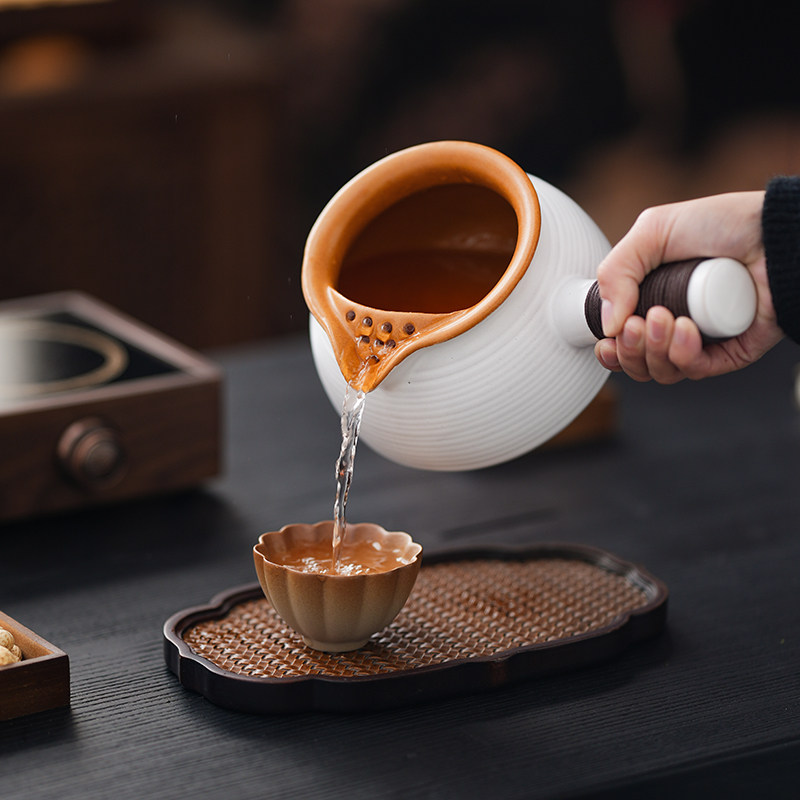 围炉煮茶壶苏打釉1000ml陶壶烤奶罐罐壶器具全套侧把壶陶罐茶壶,淘宝优惠券,粉丝福利购,淘宝优惠卷