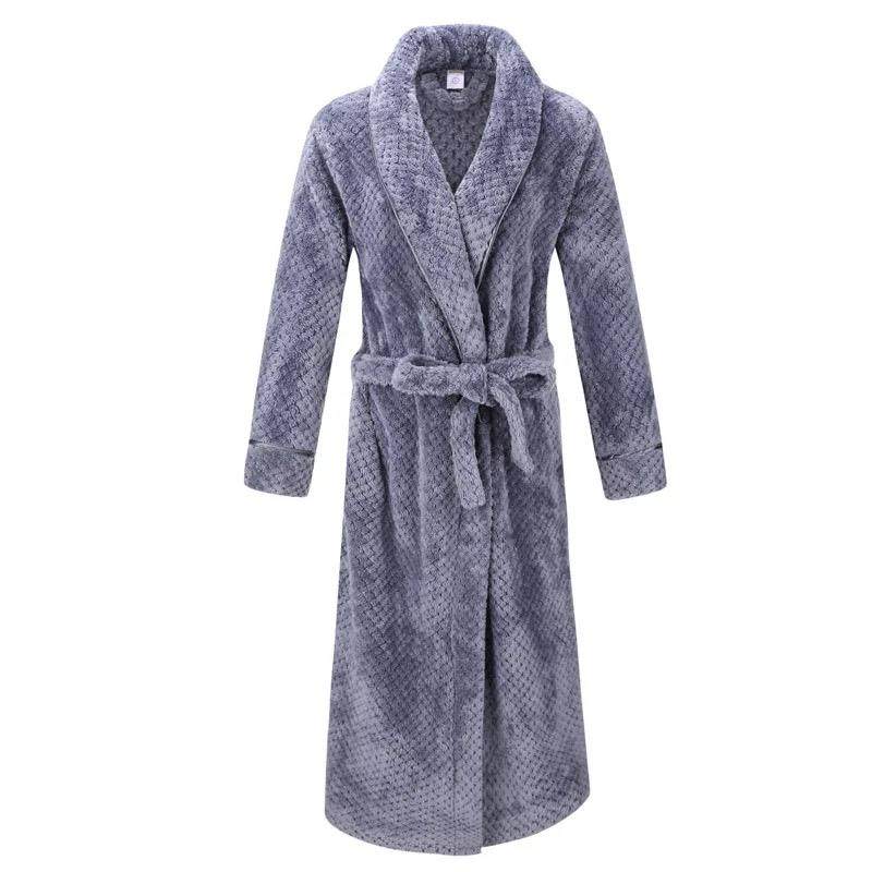 睡袍男冬加厚加长款睡袍男士秋冬新品法兰绒冬季双面加绒浴袍女冬,淘宝优惠券,粉丝福利购,淘宝优惠卷