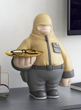 速发猩猩进门玄关品纳摆视家居饰收客厅电件柜托盘乔迁新居礼品