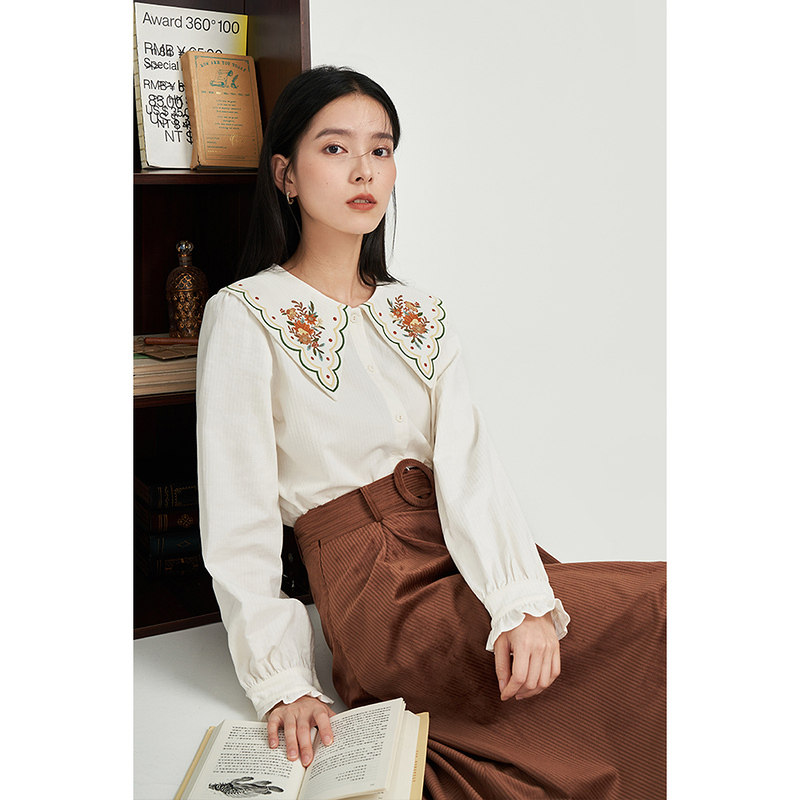  茵曼一零一度衬衫