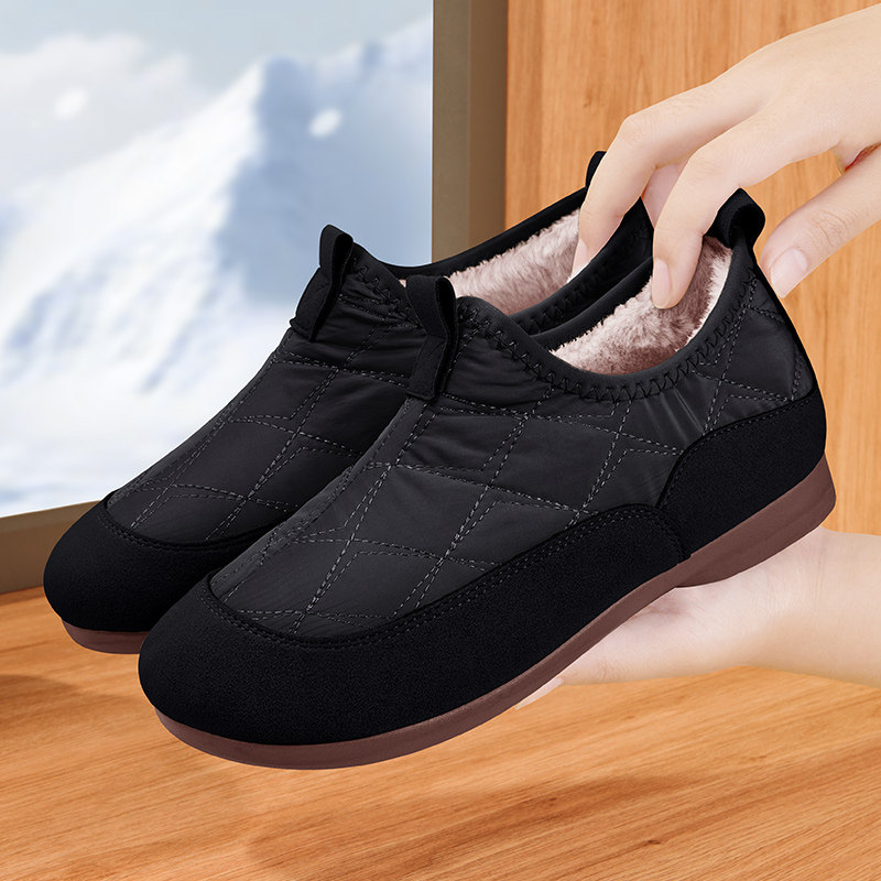 老北京棉鞋女冬季加绒加厚保暖中老年棉鞋一脚蹬软底防滑妈妈棉靴,淘宝优惠券,粉丝福利购,淘宝优惠卷