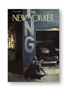 纽约客海报The New Yorker杂志封面复古美式ins氛围背景墙装饰画