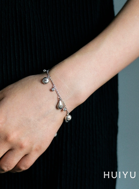 回予拉丝镶嵌节日抽拉手链