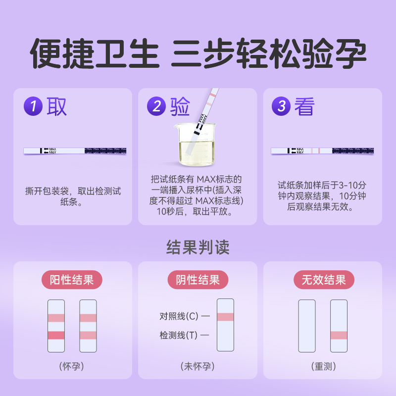 乐福思验孕棒早早孕试纸测怀孕女性高精准