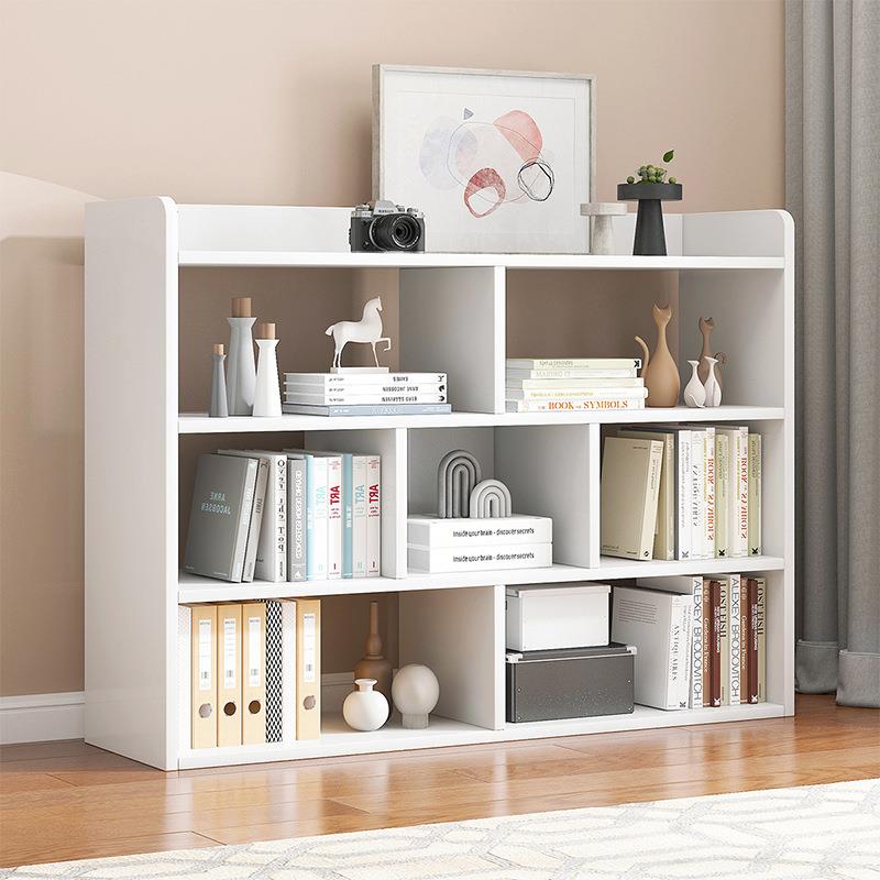 书架落地家用多层放书置物架客厅卧室办公室可移动文件储物格子柜 - 图0