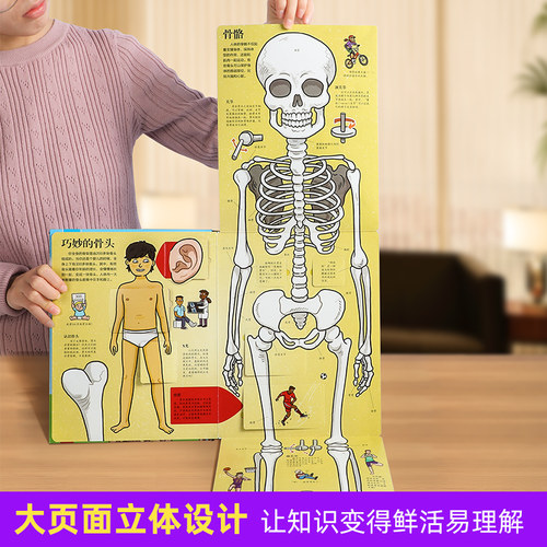 揭秘系列儿童翻翻书乐乐趣3-6-8-12岁以上儿童3d立体书立体书乐乐趣揭秘翻翻书系列揭秘太空百科全书海洋地球人体恐龙交通工具绘本 - 图1