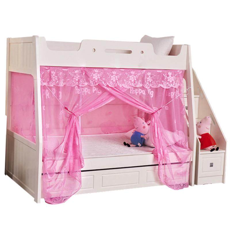 子母床下铺专用蚊帐上下铺1.5米梯形双层床家用1.2儿童上下床双门,淘宝优惠券,粉丝福利购,淘宝优惠卷