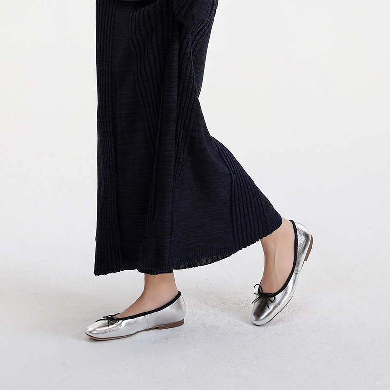 Mantener Gran 银色芭蕾单鞋女夏季超软小羊皮平底鞋手工芭蕾舞鞋,淘宝优惠券,粉丝福利购,淘宝优惠卷