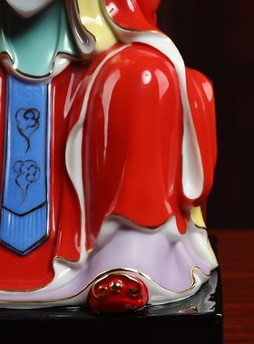 速发戴君奉陶瓷摆饰碧霞元玉神像娘娘像东岳工艺礼品摆饰供堂家用