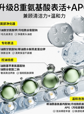 仁和匠心植物复合洁面乳氨基酸保湿控油祛痘清洁毛孔洗面奶官方店