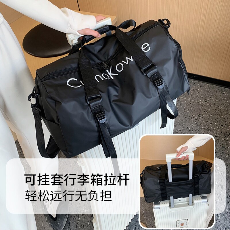 Large capacity fitness bag men's wet and dry separation sports bag portable luggage bag swimming bag travel bag waterproof storage red