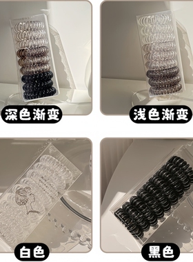简约气质无痕电话线发圈女头绳高弹力加粗耐用发绳高马尾网红头饰