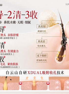 白云山去黑头鼻贴官方旗舰店收缩毛孔粉刺深层清洁导出液正品功效