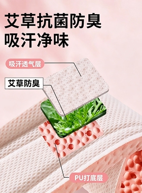女士防臭软底鞋垫舒适防臭