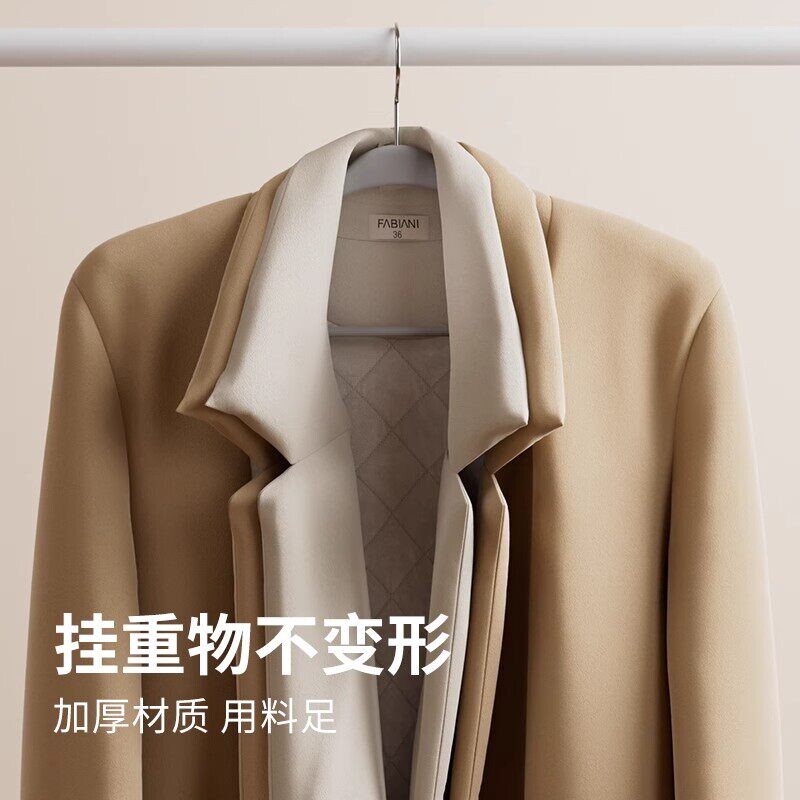 新款家用衣架防滑无痕防肩角宽肩加厚加粗专用挂衣架衣柜阳台短颈 - 图2