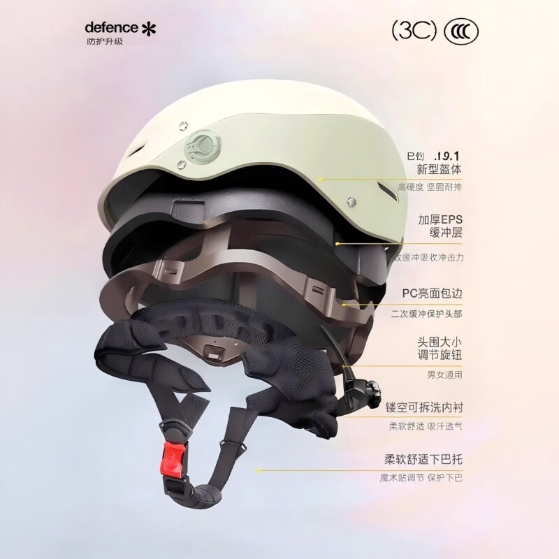 3C certified electric motorcycle helmet for women, no pressure on hair, universal battery car 2026 new safety helmet for all seasons
