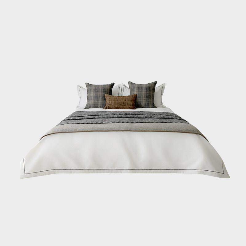 澜品现代简约灰咖色床上用品高端酒店展厅样板间别墅酒店床品套件,淘宝优惠券,粉丝福利购,淘宝优惠卷