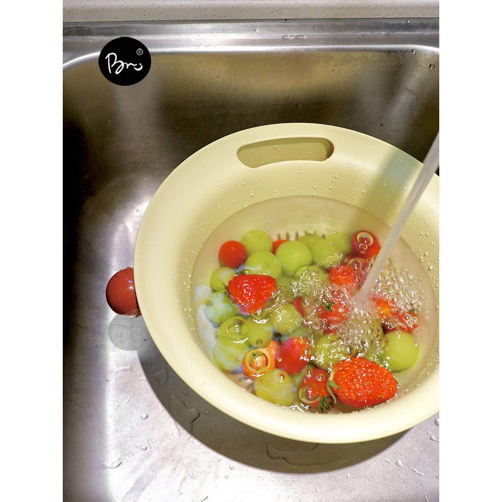 蛋奶球厨房双层水槽排水篮水果盘家用蔬菜篮塑料大水果和蔬菜篮,淘宝优惠券,粉丝福利购,淘宝优惠卷