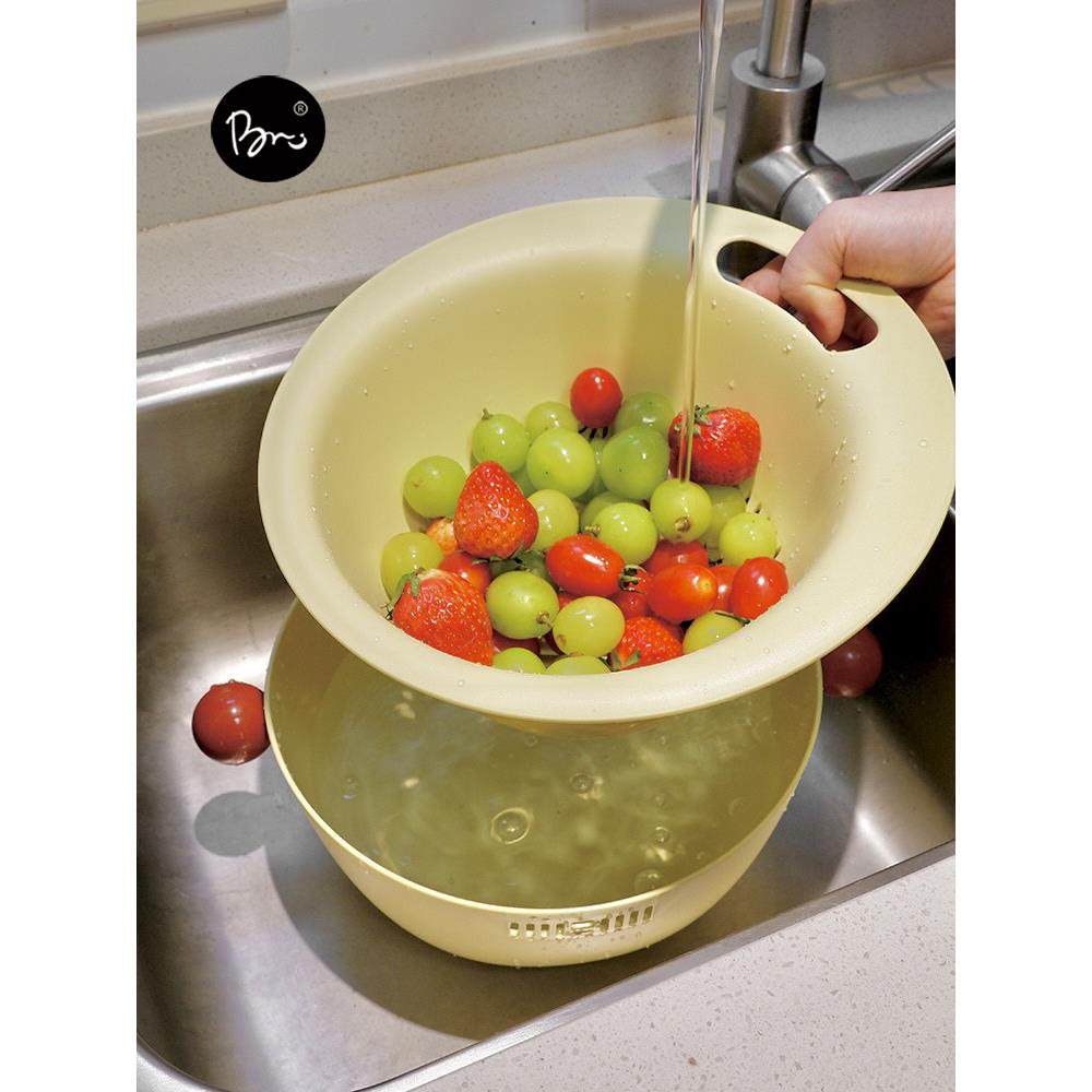 蛋奶球厨房双层水槽排水篮水果盘家用蔬菜篮塑料大水果和蔬菜篮,淘宝优惠券,粉丝福利购,淘宝优惠卷