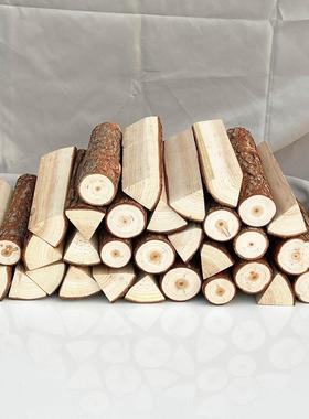 木柴壁炉木材露营取暖篝火原木木头摆件柴背景墙客厅饭店民宿装饰