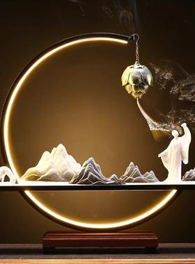 威弗列德中式禅意摆件倒流香炉简约创意香薰炉客厅玄关桌面装饰品