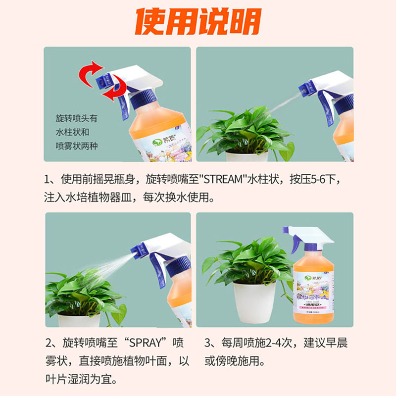 尚雯艺筑营养液植物通用型绿萝富贵竹发财树花卉绿植盆栽官营店SD - 图1