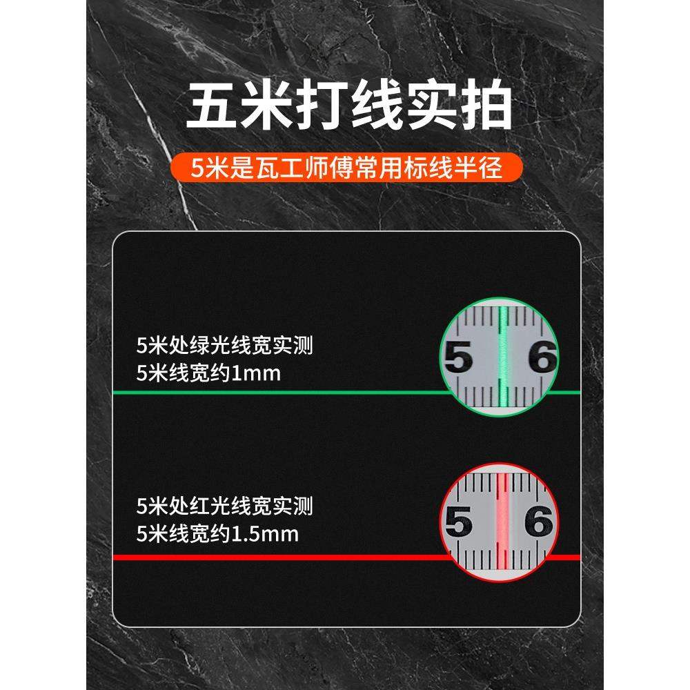 德国12线激光水平仪LSG6666高精度强光细线砌墙红外线绿光贴墙仪 - 图0