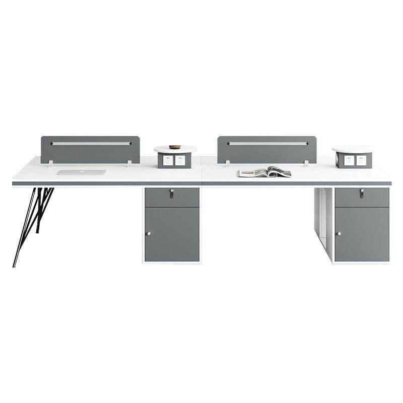 员工办公家具职员桌办公桌4人位简约现代工业风工位办公桌椅组